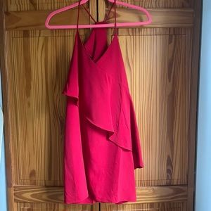 A By Amanda red ruffle dress